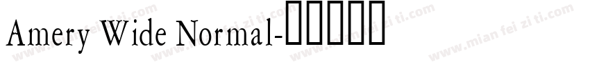 Amery Wide Normal字体转换